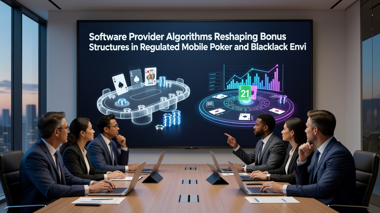 Mobile blackjack interface showing algorithm-driven bonus features